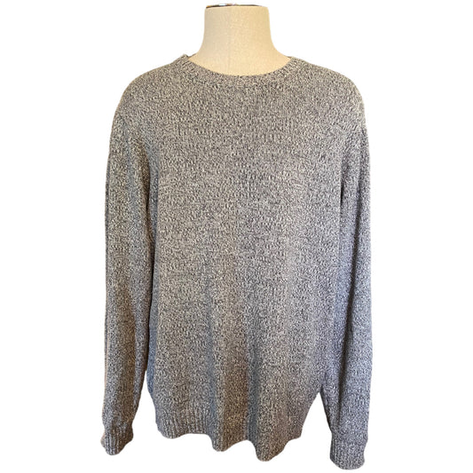 Gray Textured sweater on a mannequin against a white background