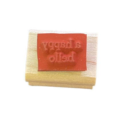 Back of stamp on a white background