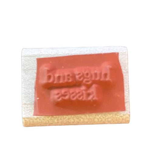 back of rubber stamp on a white background