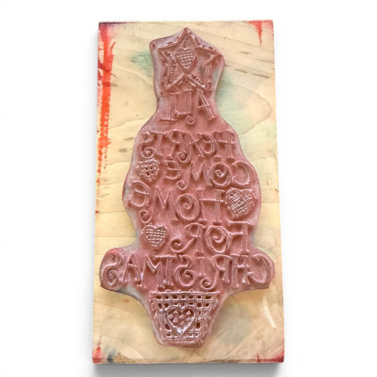 Stampington All Hearts Come Home For Christmas Large Rubber Stamp