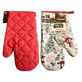 Front and back of oven mitts