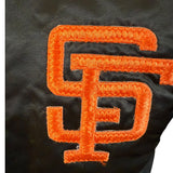 SF monogram on black jacket