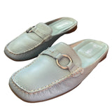 St. John’s Bay Blue Leather Flex Form Slip On Mule Slide Size 7