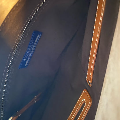 Interior 2 of pink Burberry crossbody purse