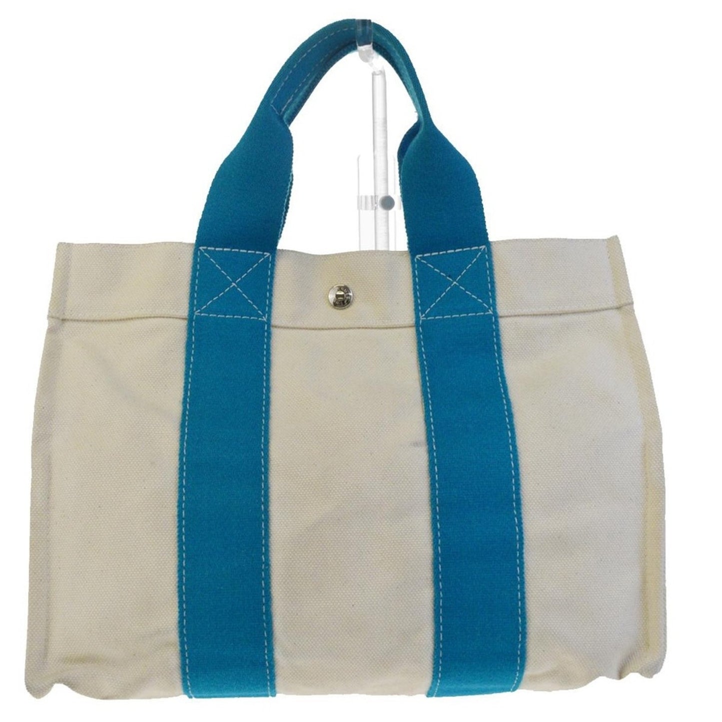 Hermes Bora Bora PM White Pantone Cotton Handheld Tote
