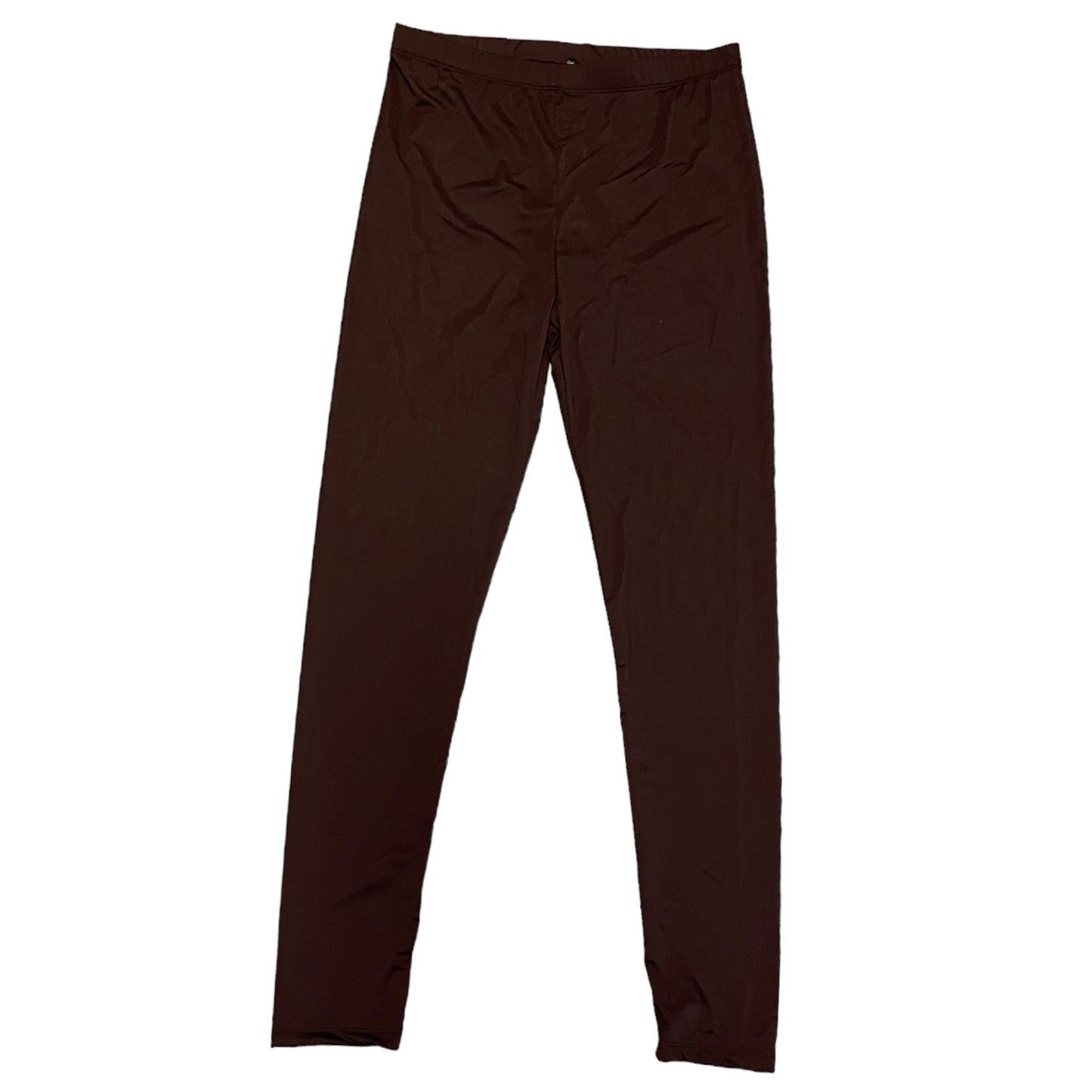 Front of Brown leggings on a white background