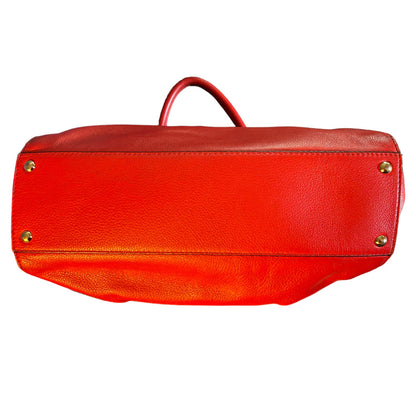 Michael Kors Red Leather Large Hamilton Tote Purse