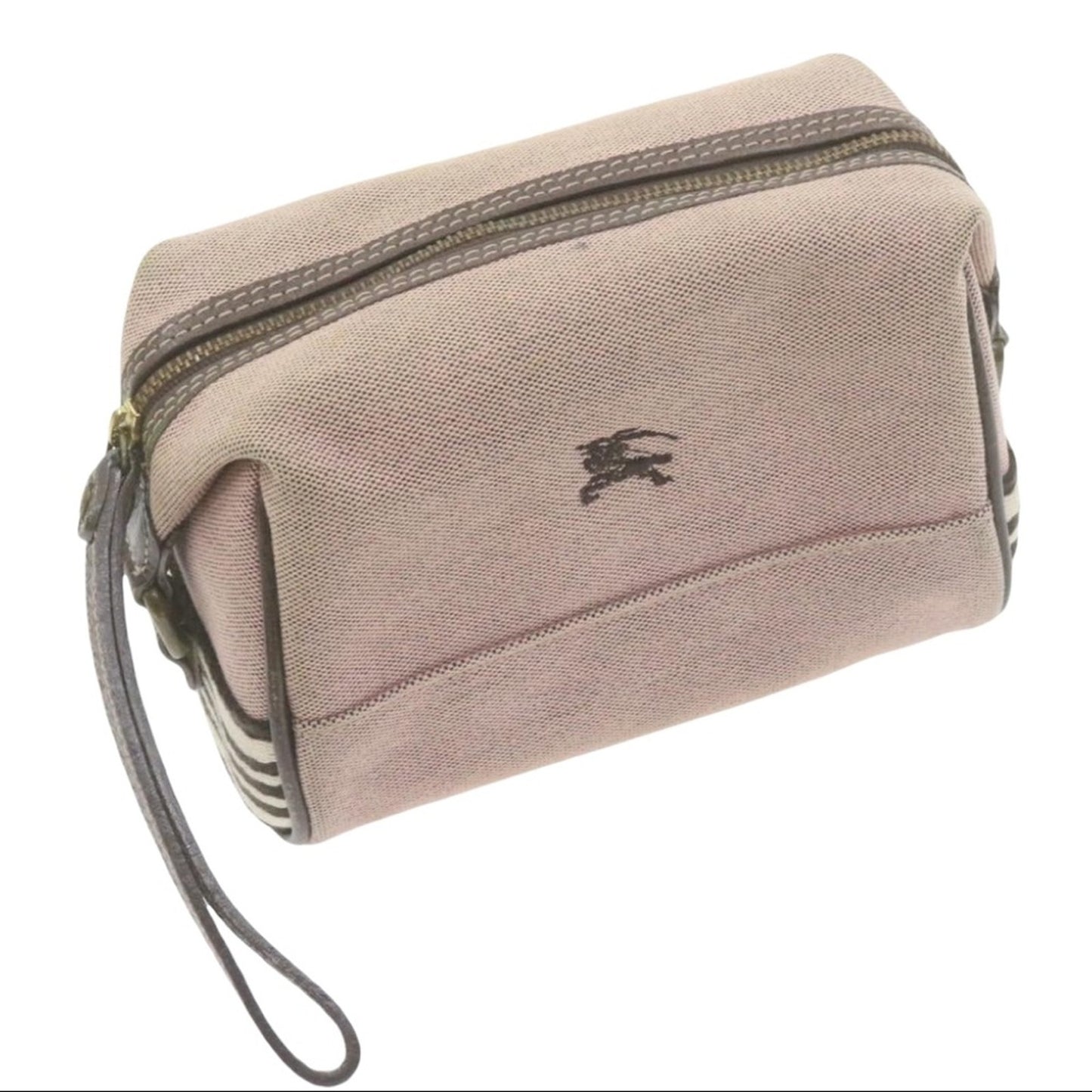 Burberry Pink Wristlet Cosmetic Pouch Bag