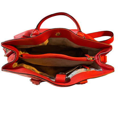 Michael Kors Red Leather Large Hamilton Tote Purse