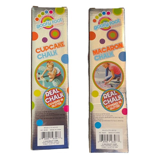 2 Packages Real Chalk Covered Glitter Cupcake Macaron