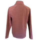 Back of pink pullover on a white background