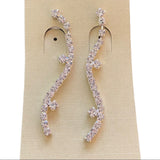 Front of faux diamond drop earrings 2