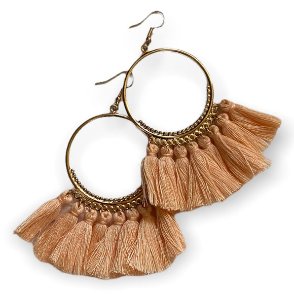 Front of tassel earrings