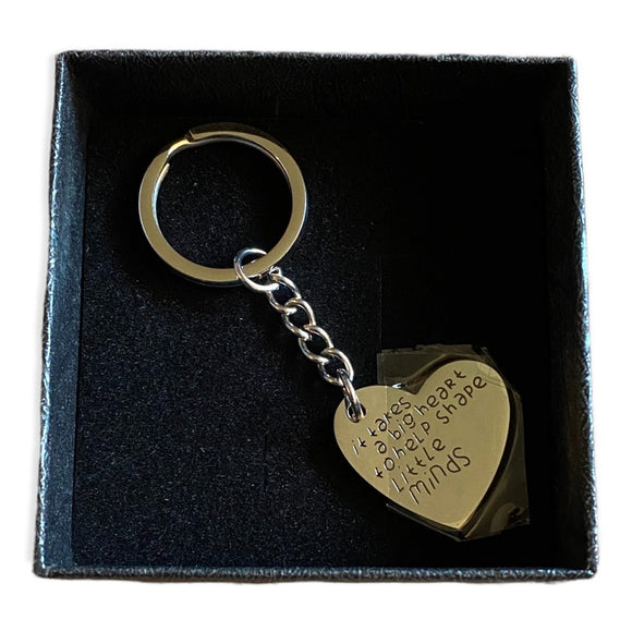 Heart keychain in gift box