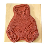 Back of teddy bear stamp