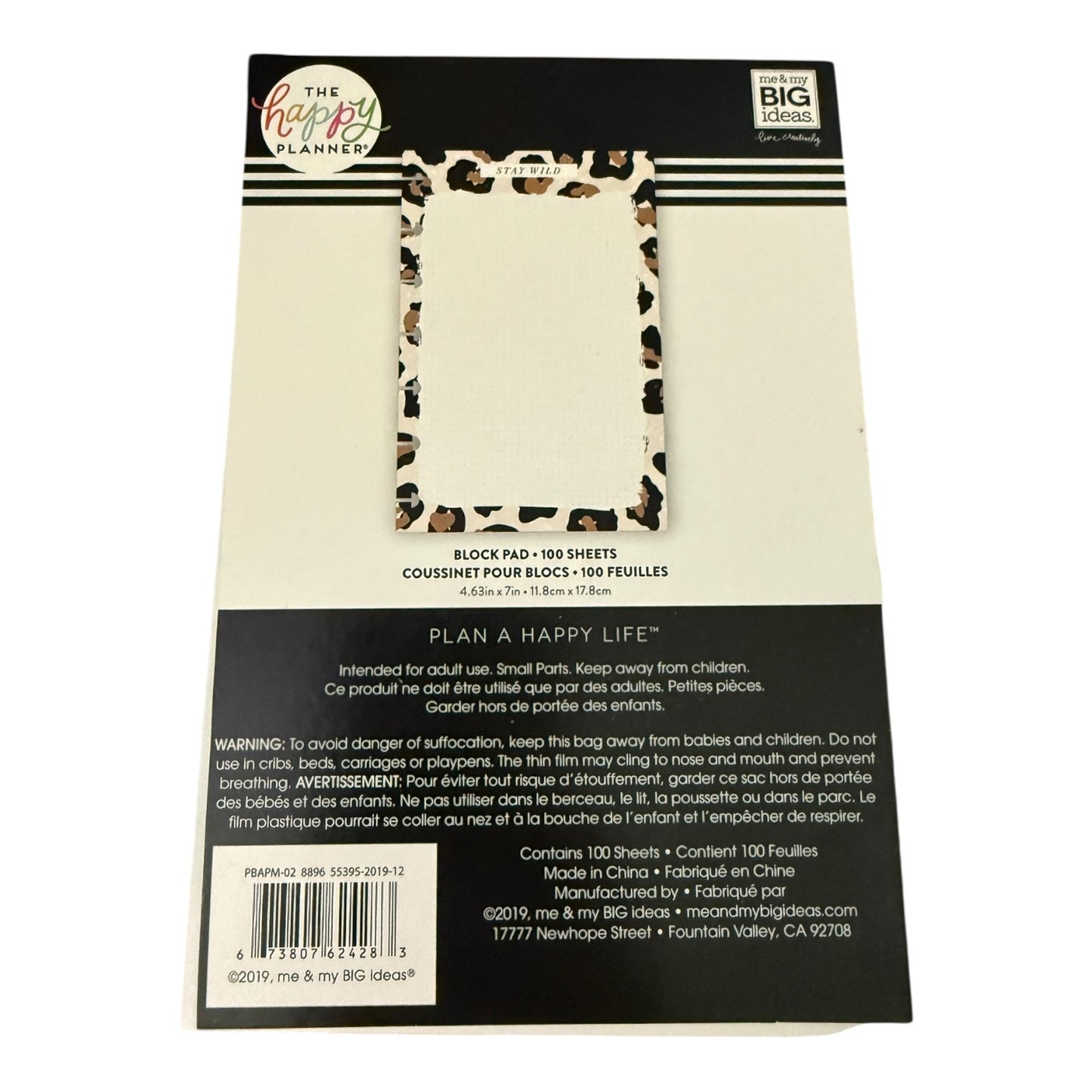 Plan A Happy Life pad of paper from The Happy Planner on a white background
