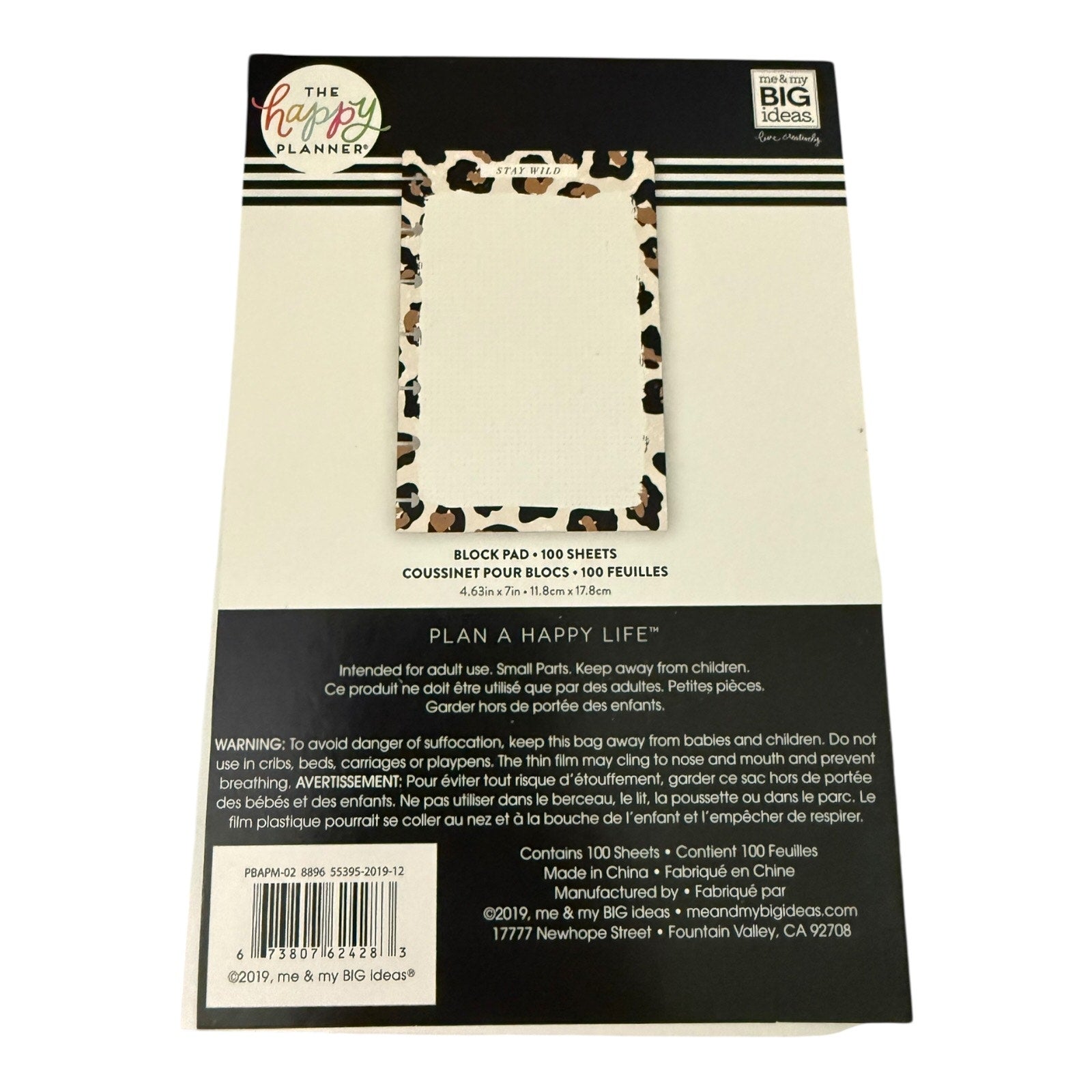 Plan A Happy Life pad of paper from The Happy Planner on a white background