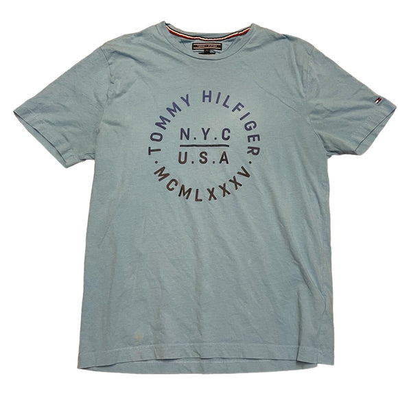 Front of blue shirt