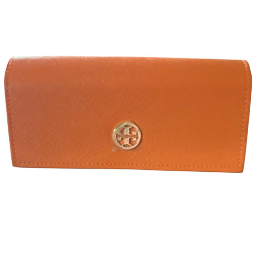 Orange case with a gold logo on a white background