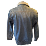 Back of denim jacket