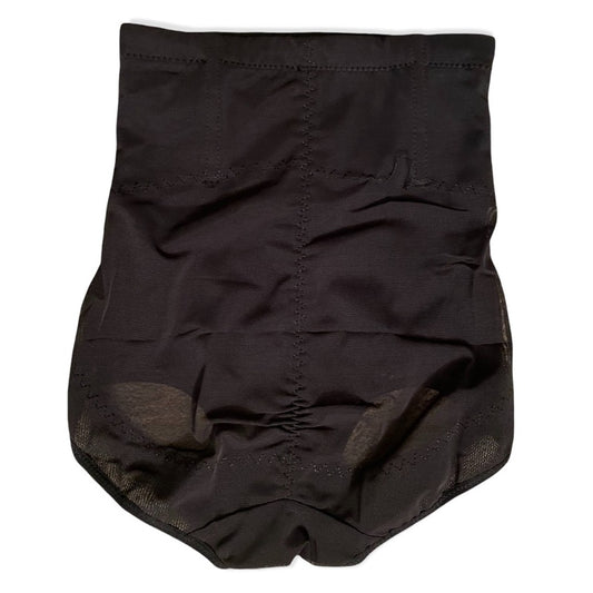 Black high-waisted compression underwear shown flat against a white background.