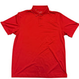 Red polo laying flat