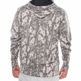 Back of jacket on model