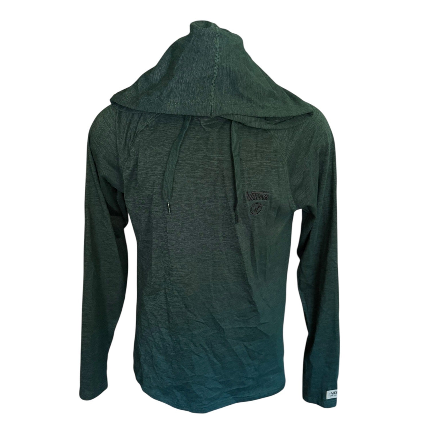 Front of Green hooded shirt on a white background