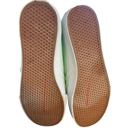 Vans Off The Wall Mint Green Paisley Sneakers 9.5