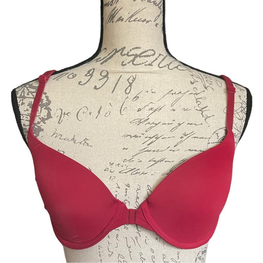 Front of red bra