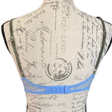 Back of blue bra