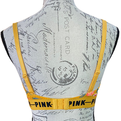 Back of VS Pink yellow bra