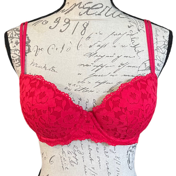 Front of red bra