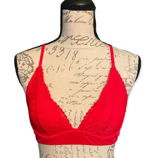 Front of red bra