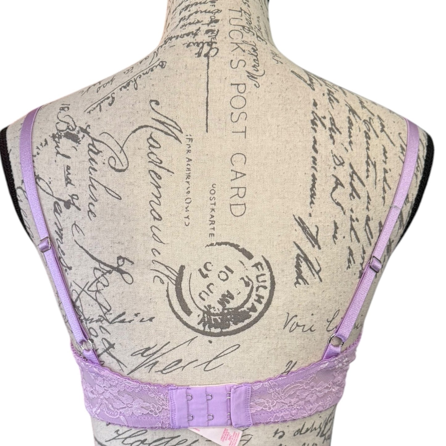 Victoria's Secret Purple Lace Lined Demi Bra 36C EUC