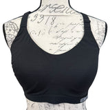 Front of black sports bra