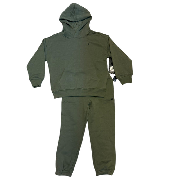 Front of green sweat set