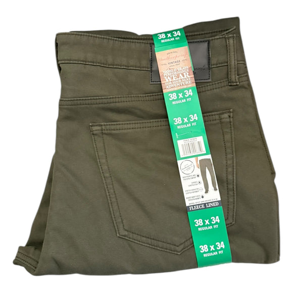 Front of green pants