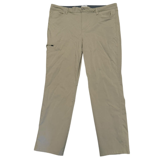 Front of Beige pants on a white background