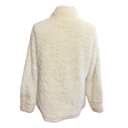 White fluffy sweater on a white background