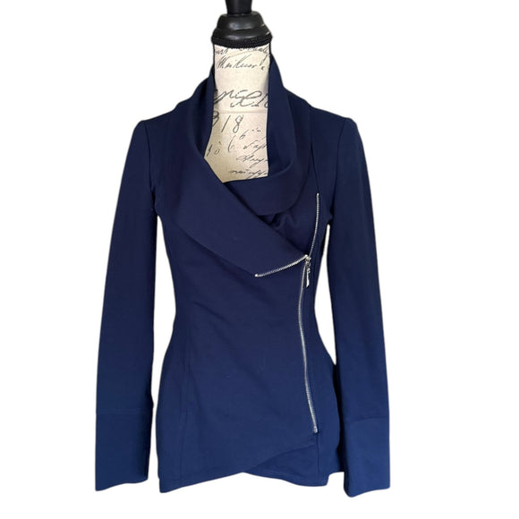 Front of blue jacket