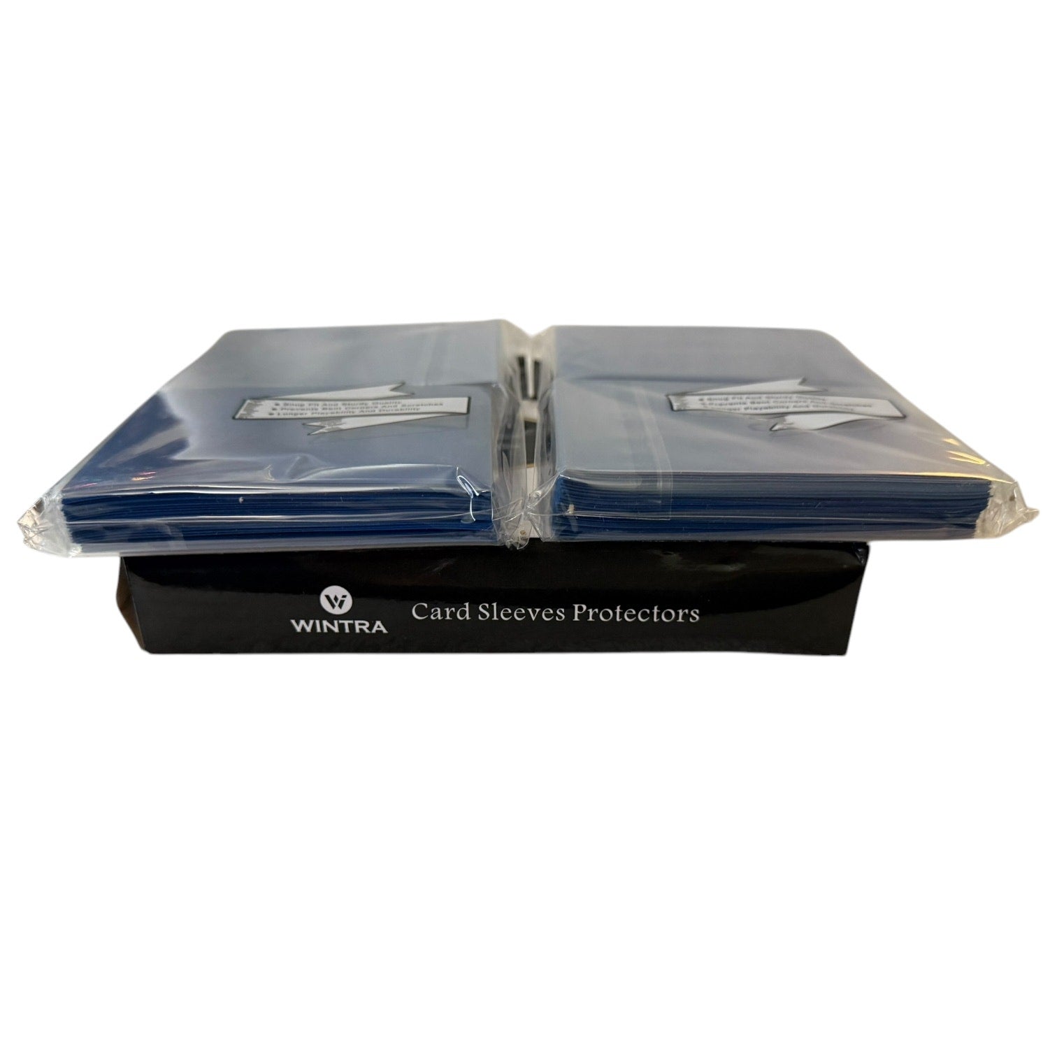 Pack of card sleeves on a white background