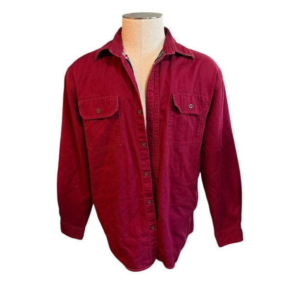 Front of red shirt