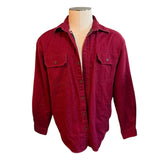Front of red shirt