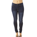 Front of jeans on model