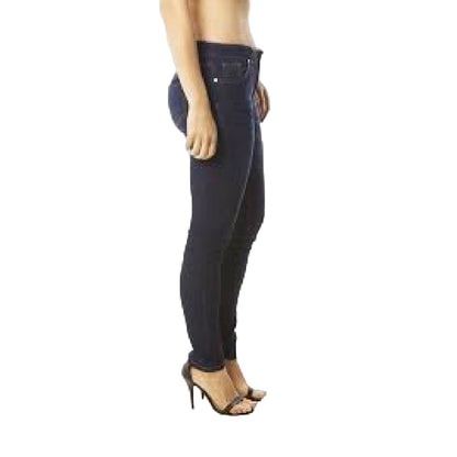 Side of jeans on model