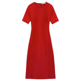 Front of Red dress on a white background