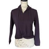 Hoodie with hood down