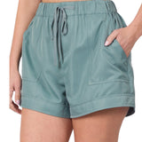 Front of shorts on model