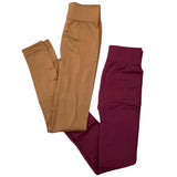 2 pairs of leggings lay out